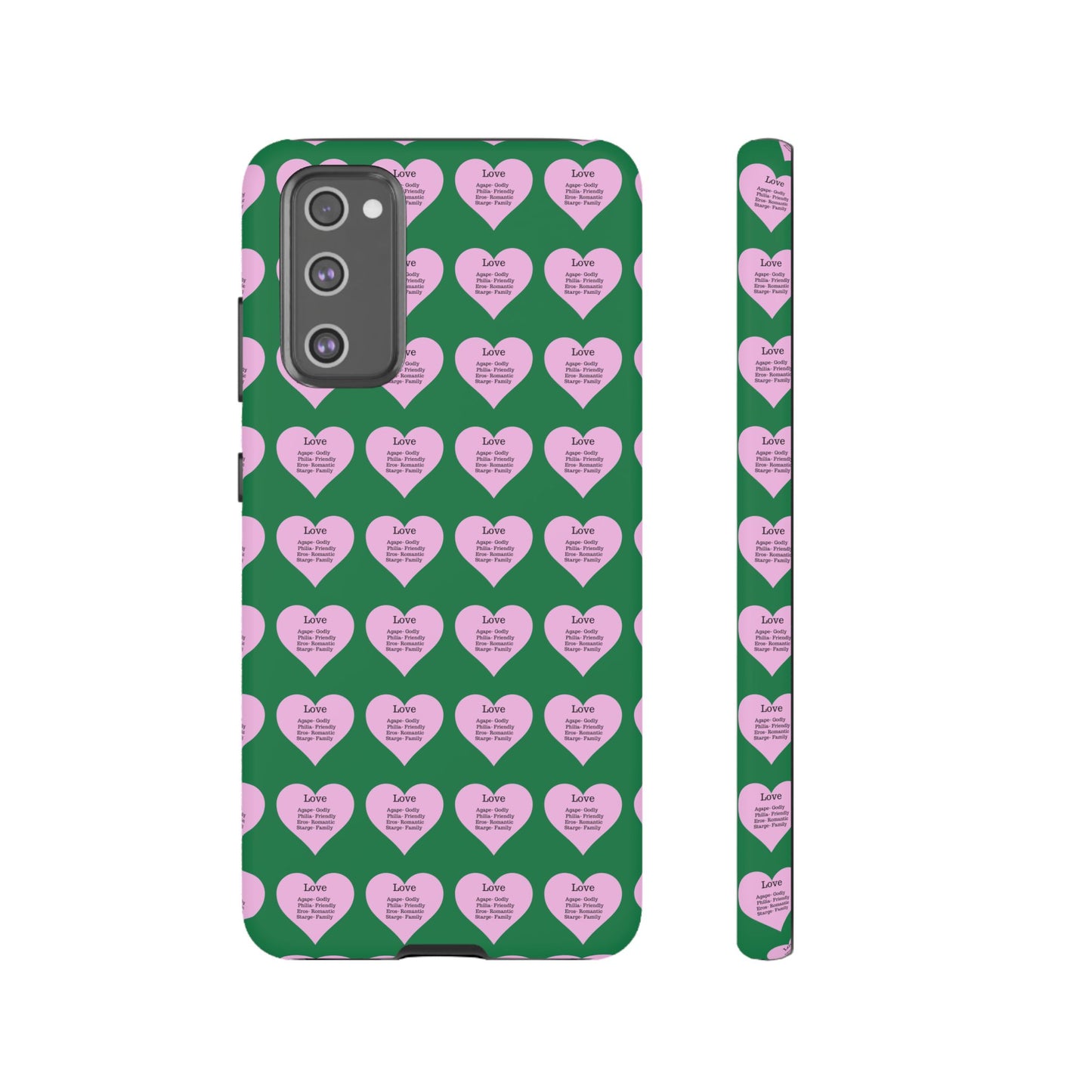Hearts-A-Flutter Phone Case (Samsung)(Dark green)