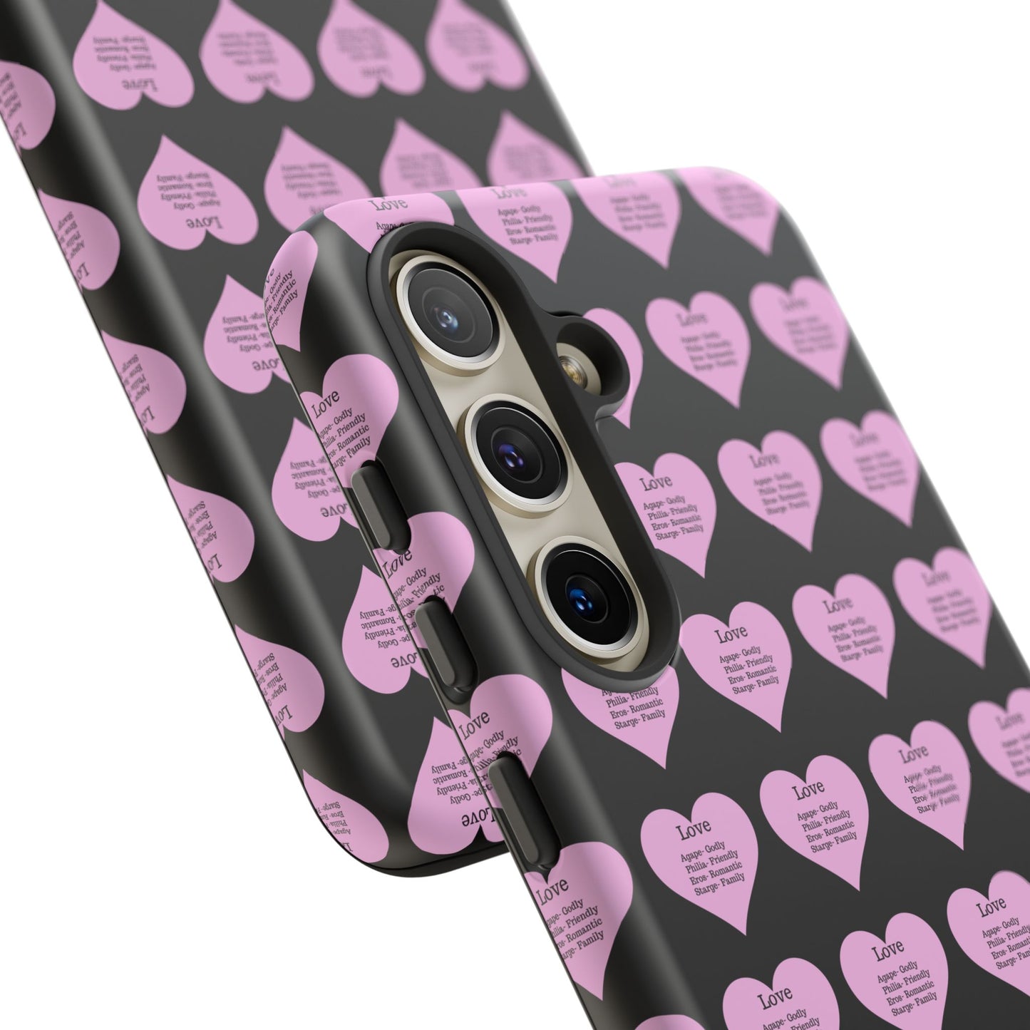 Hearts-A-Flutter Phone Case (Samsung)(Black)