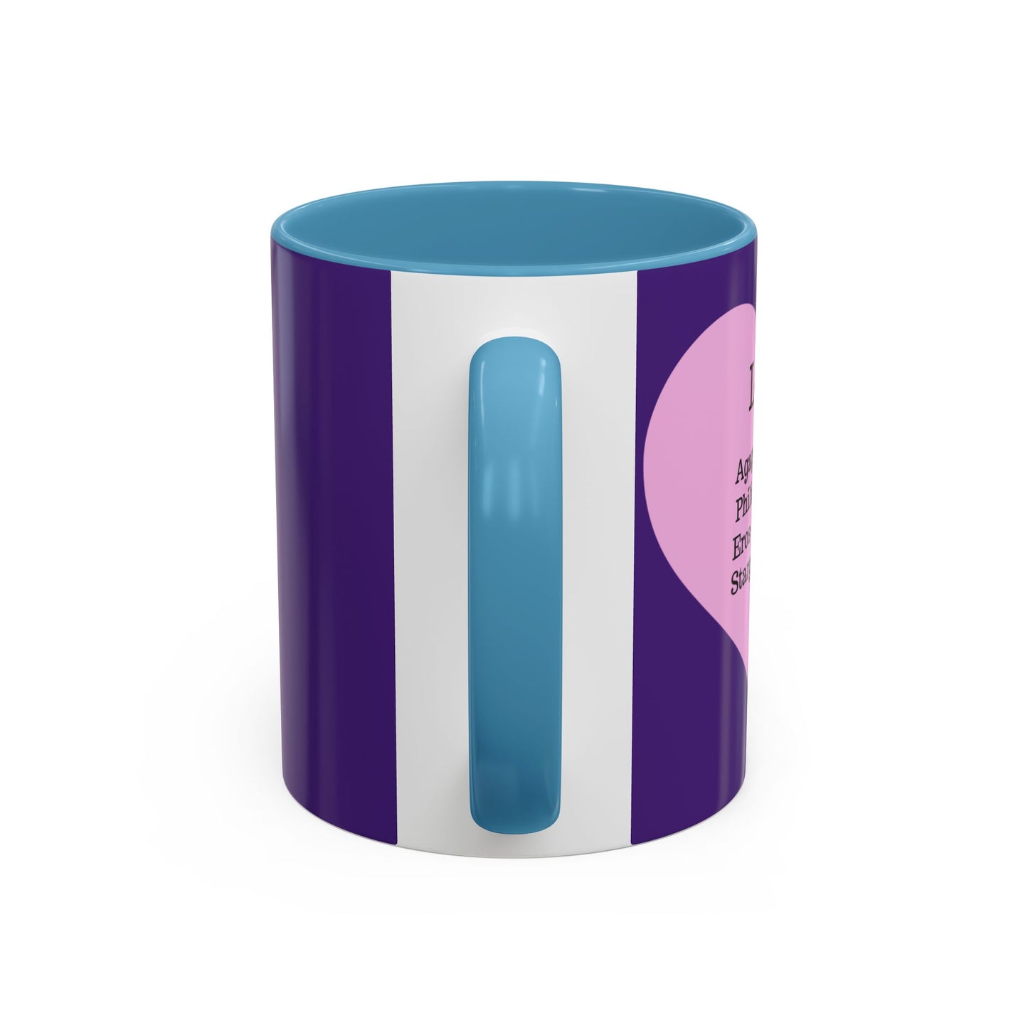 Charming Heart Accent Coffee Mug (Purple)