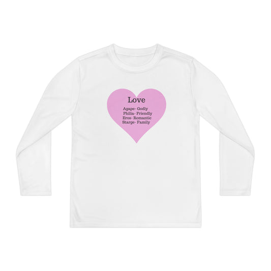 Kids 'Meaning of Love' Long Sleeve Performance Tee