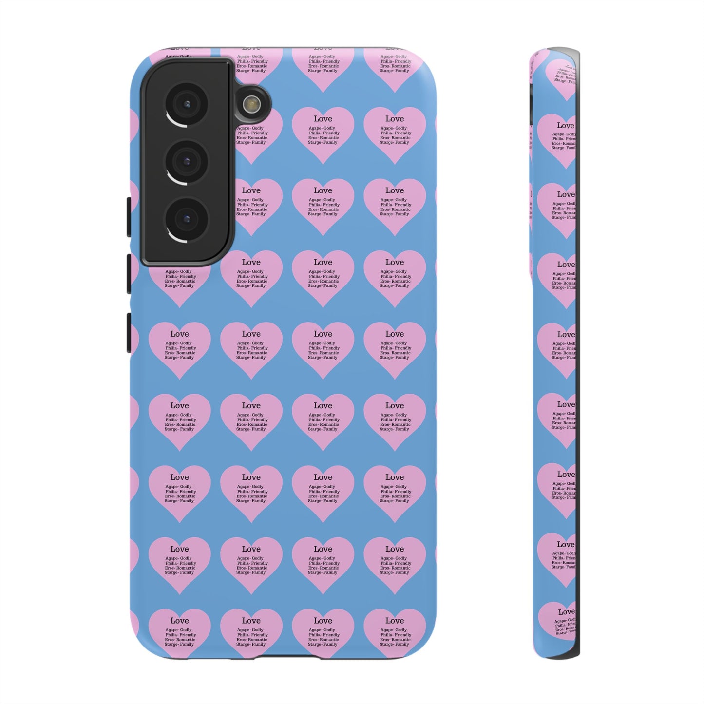 Hearts-A-Flutter Phone Case (Samsung)(Light blue)