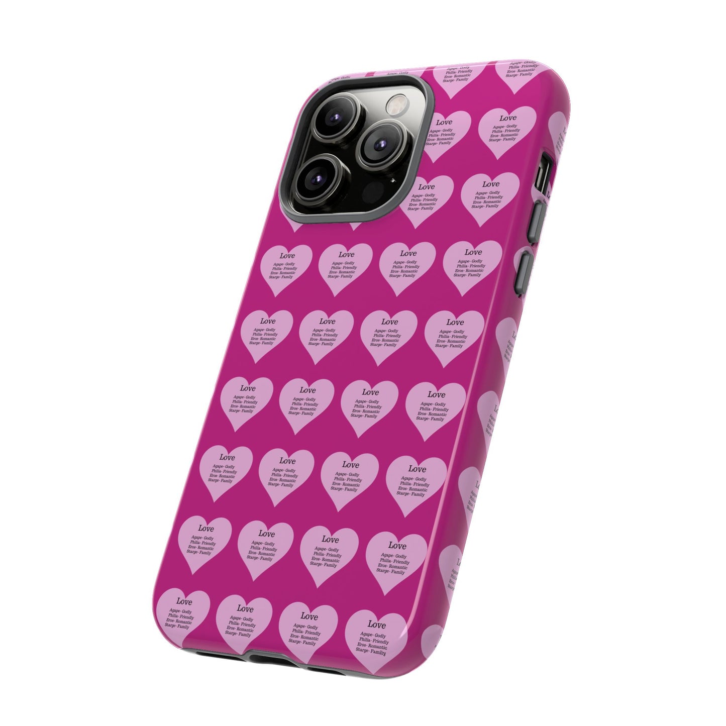 Hearts-A-Flutter Phone Case (iPhone, Google Pixel)(Pink)