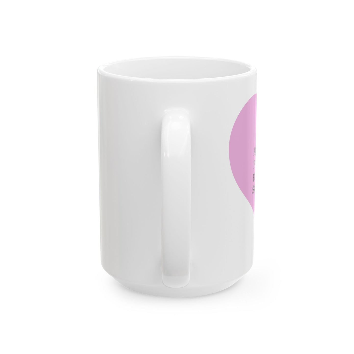 Charming Heart Ceramic Coffee Mug (White)