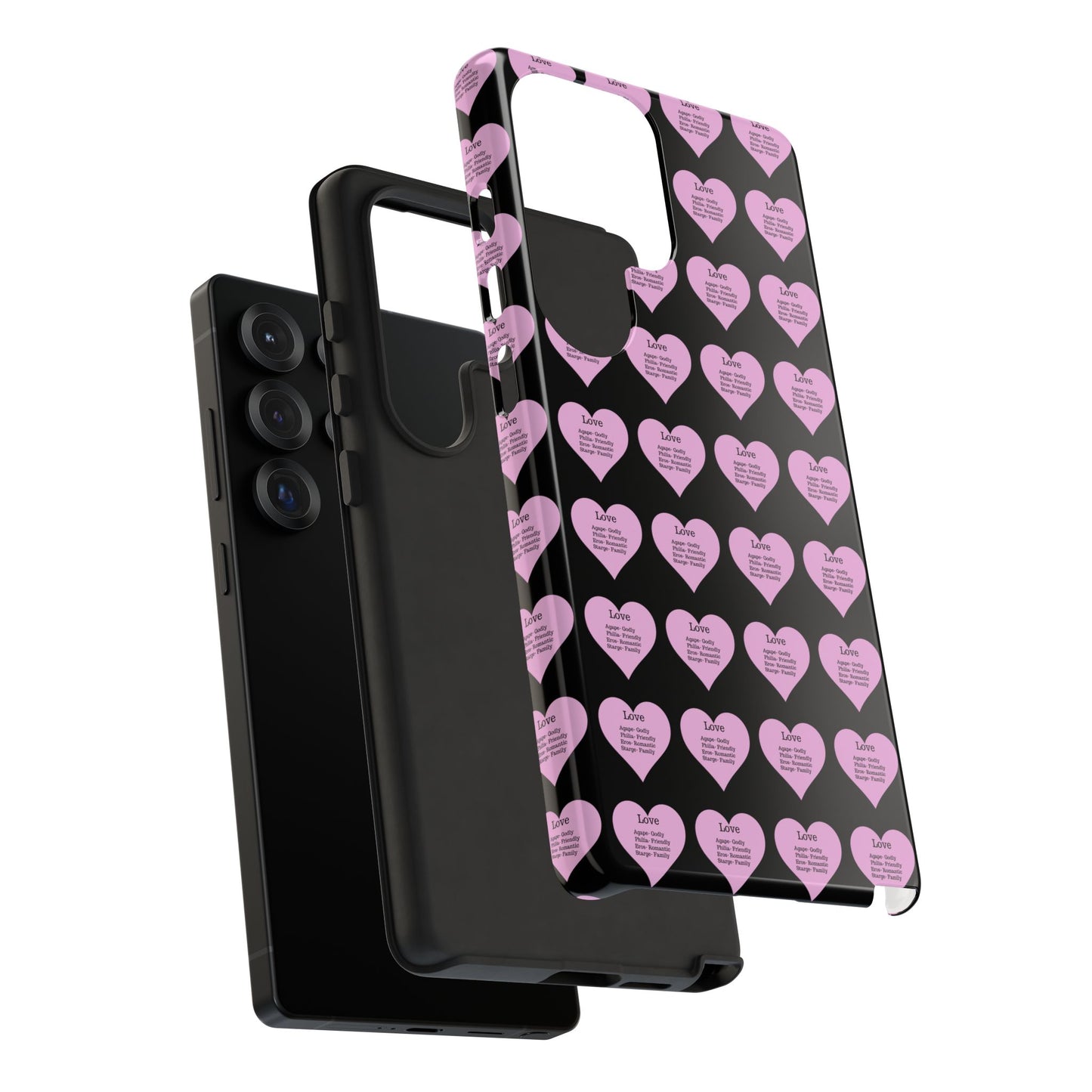 Hearts-A-Flutter Phone Case (Samsung)(Black)