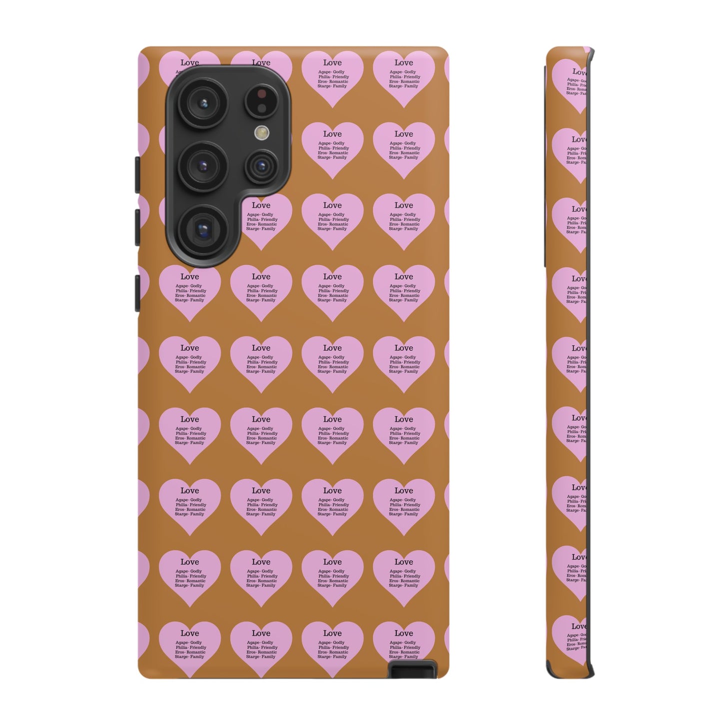 Hearts-A-Flutter Phone Case (Samsung)(Light brown)