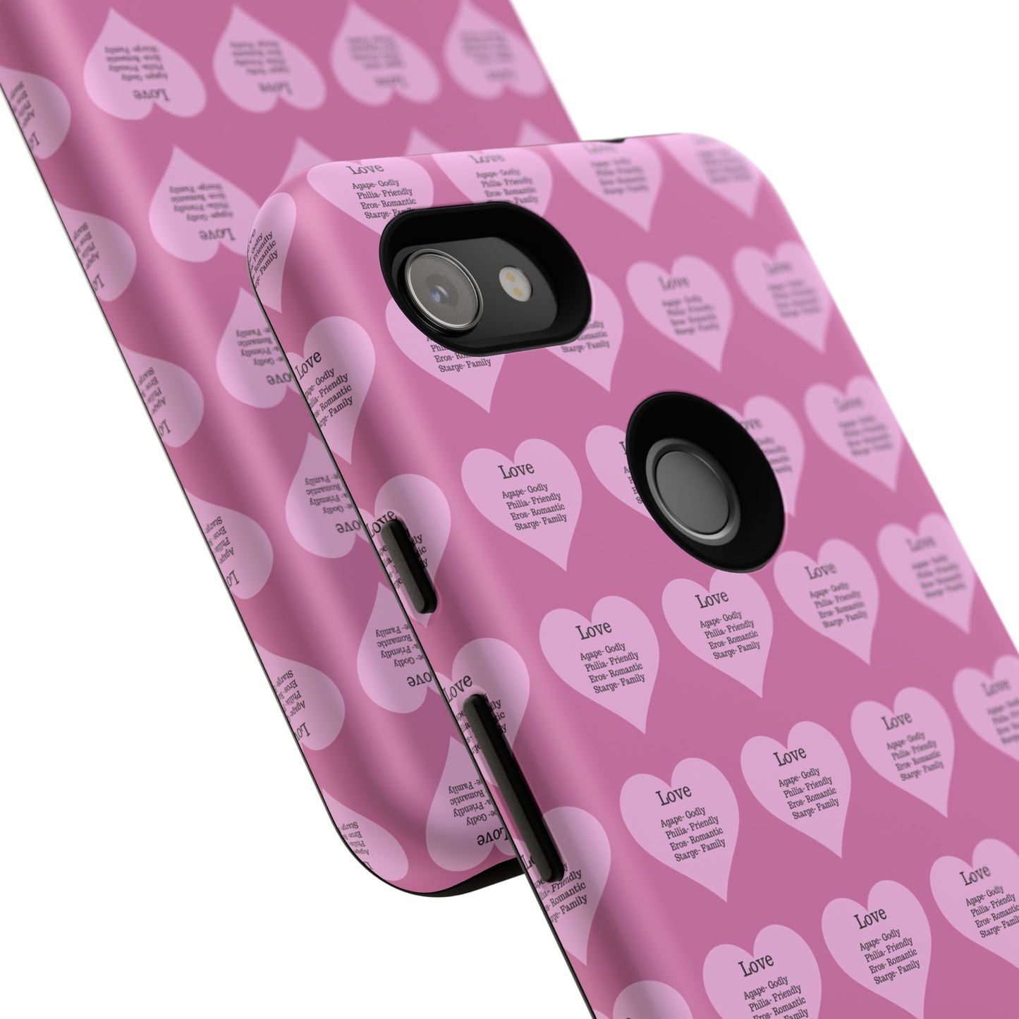 Hearts-A-Flutter Phone Case (iPhone, Google Pixel)(Light pink)