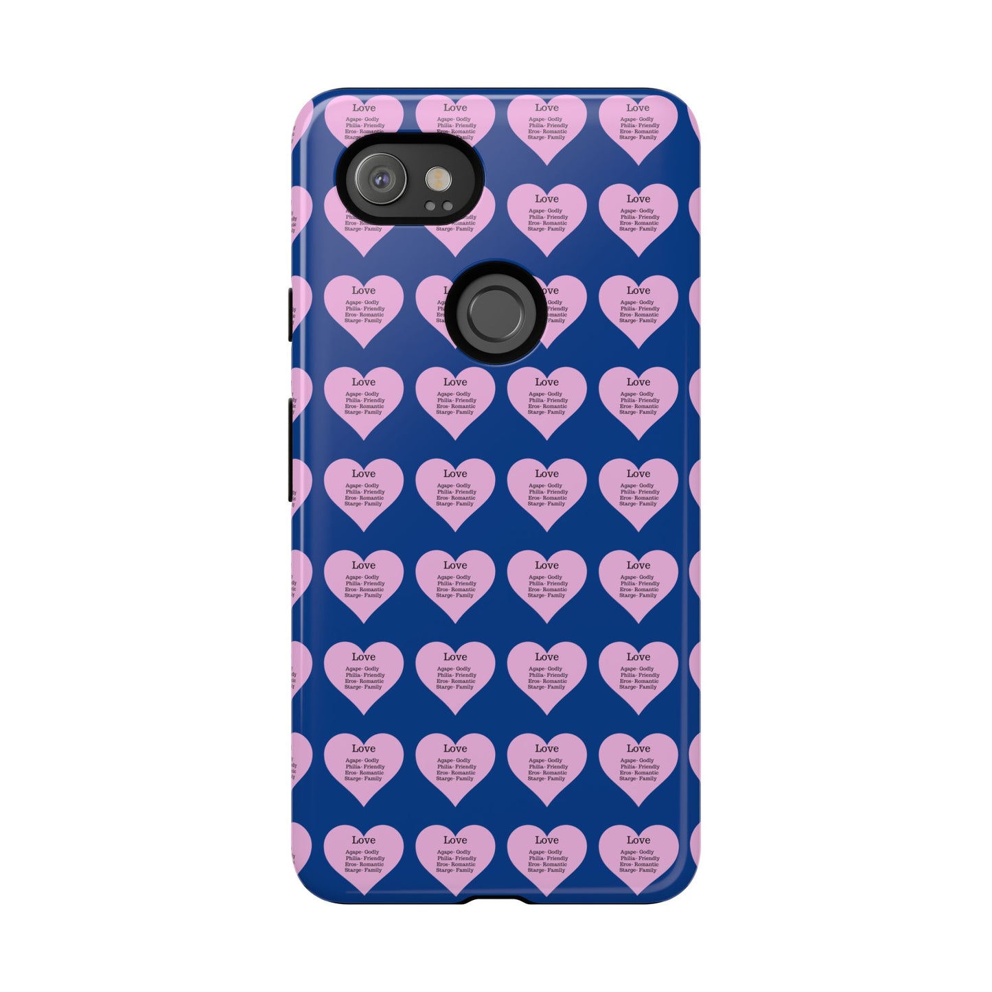 Hearts-A-Flutter Phone Case (iPhone, Google Pixel)(Dark blue)