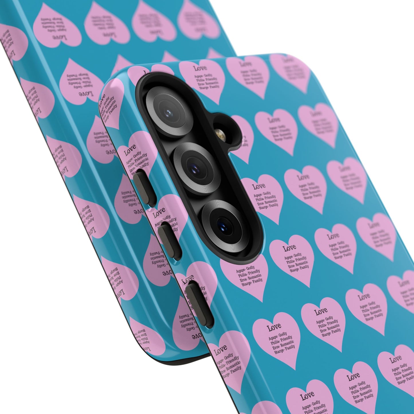 Hearts-A-Flutter Phone Case (Samsung)(Turquoise)