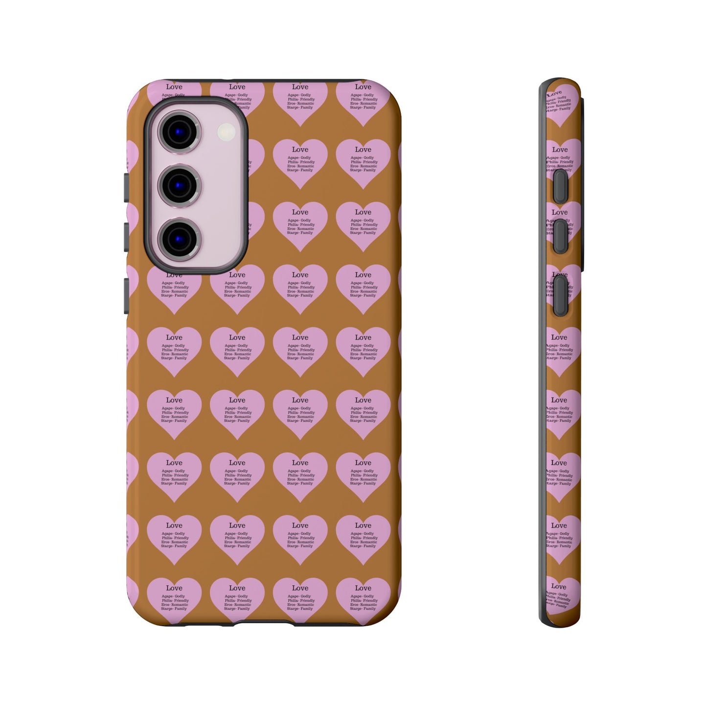 Hearts-A-Flutter Phone Case (Samsung)(Light brown)