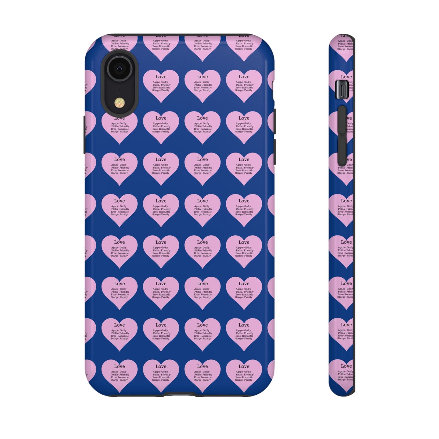 Hearts-A-Flutter Phone Case (iPhone, Google Pixel)(Dark blue)