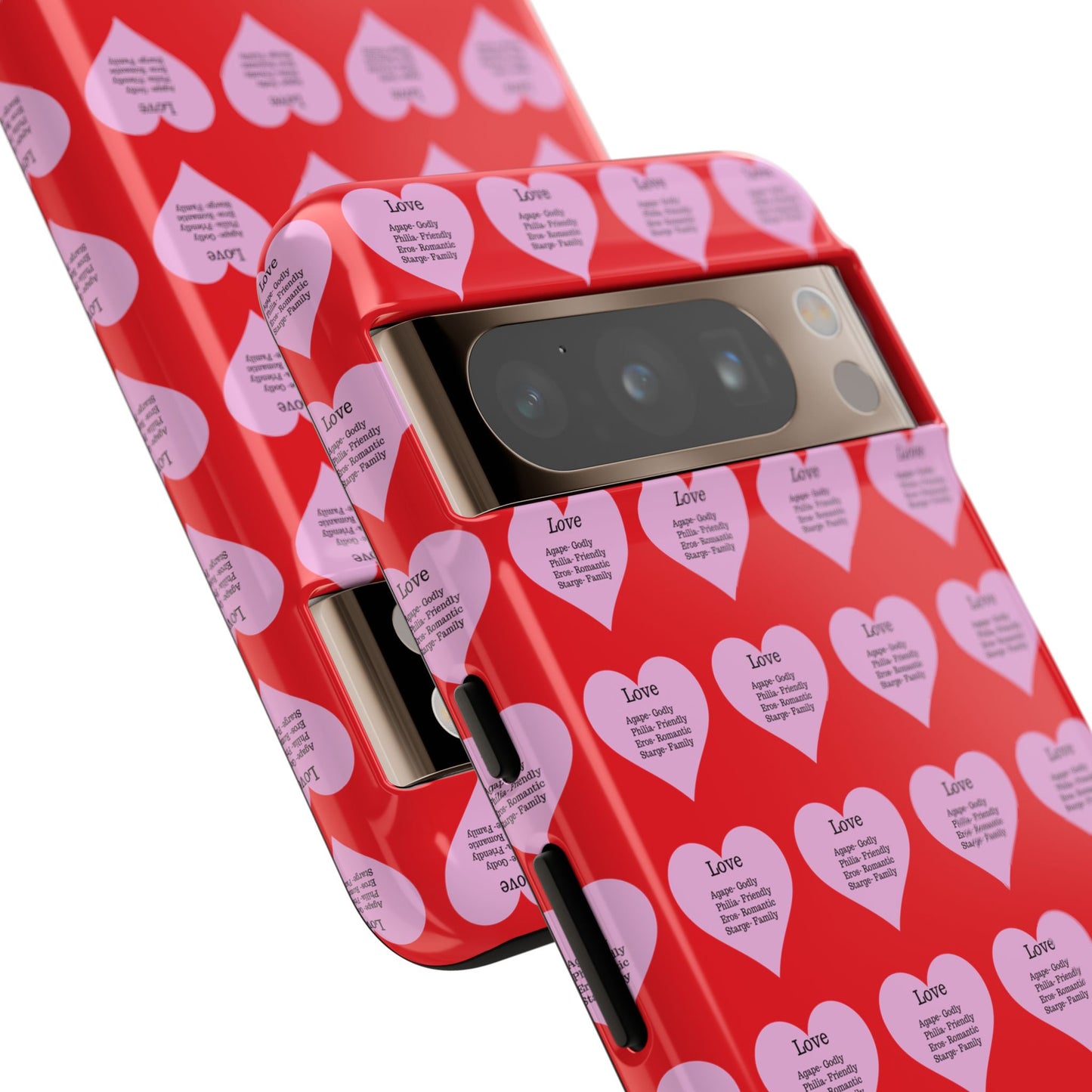 Hearts-A-Flutter Phone Case (iPhone, Google Pixel)(Red)