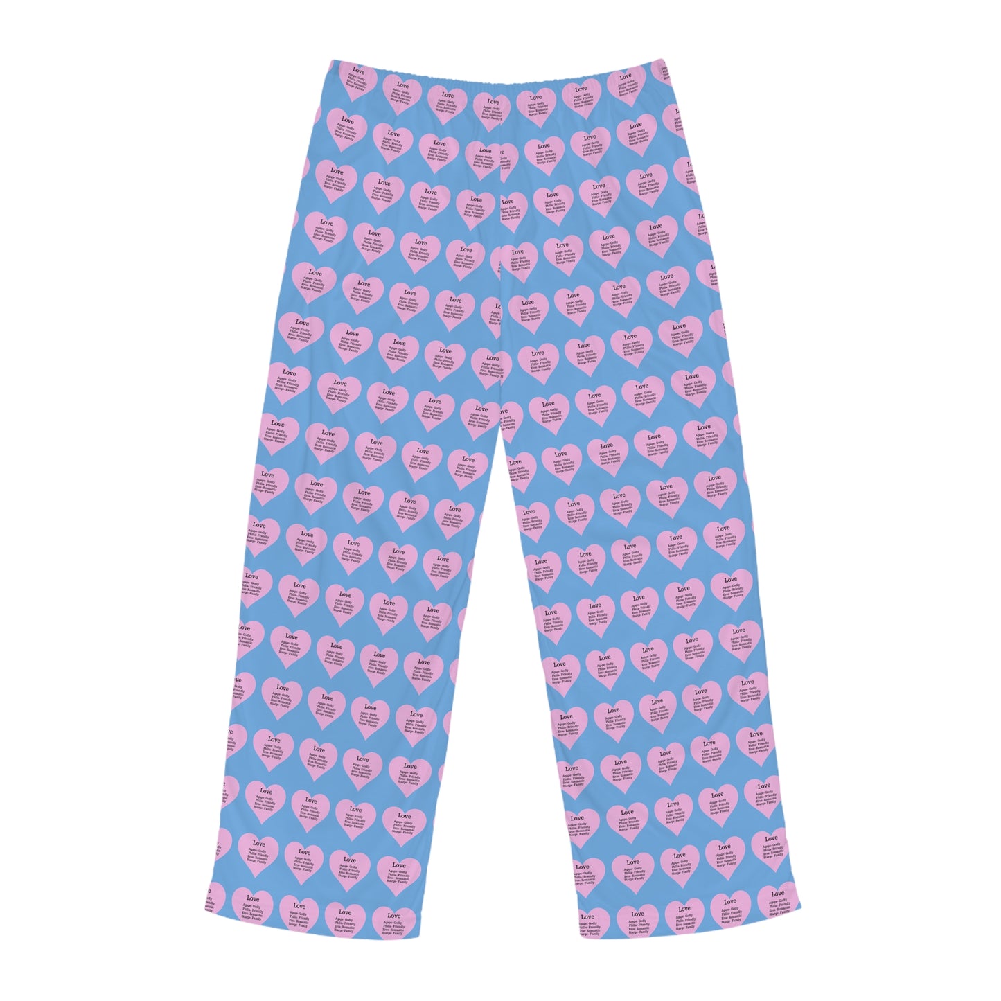 Men's All-Over Print Pajama Pants (Light Blue)