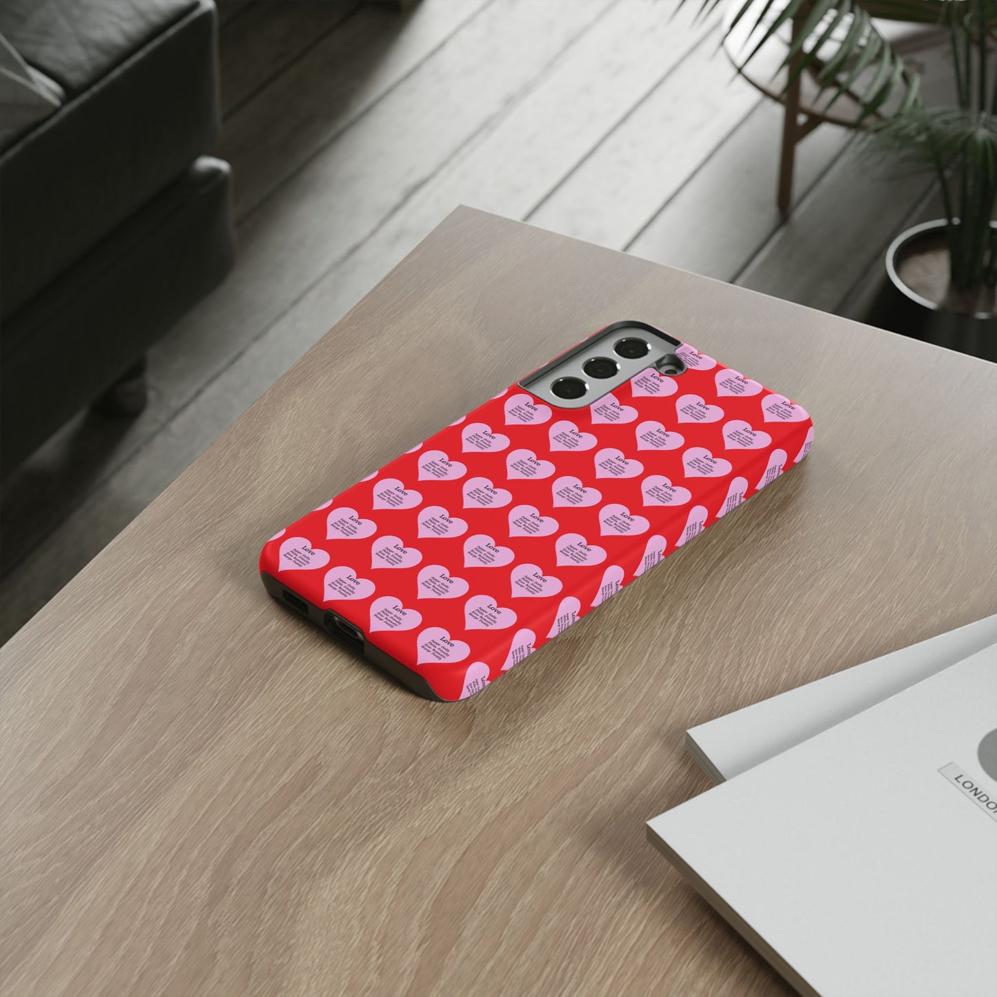 Hearts-A-Flutter Phone Case (Samsung)(Red)